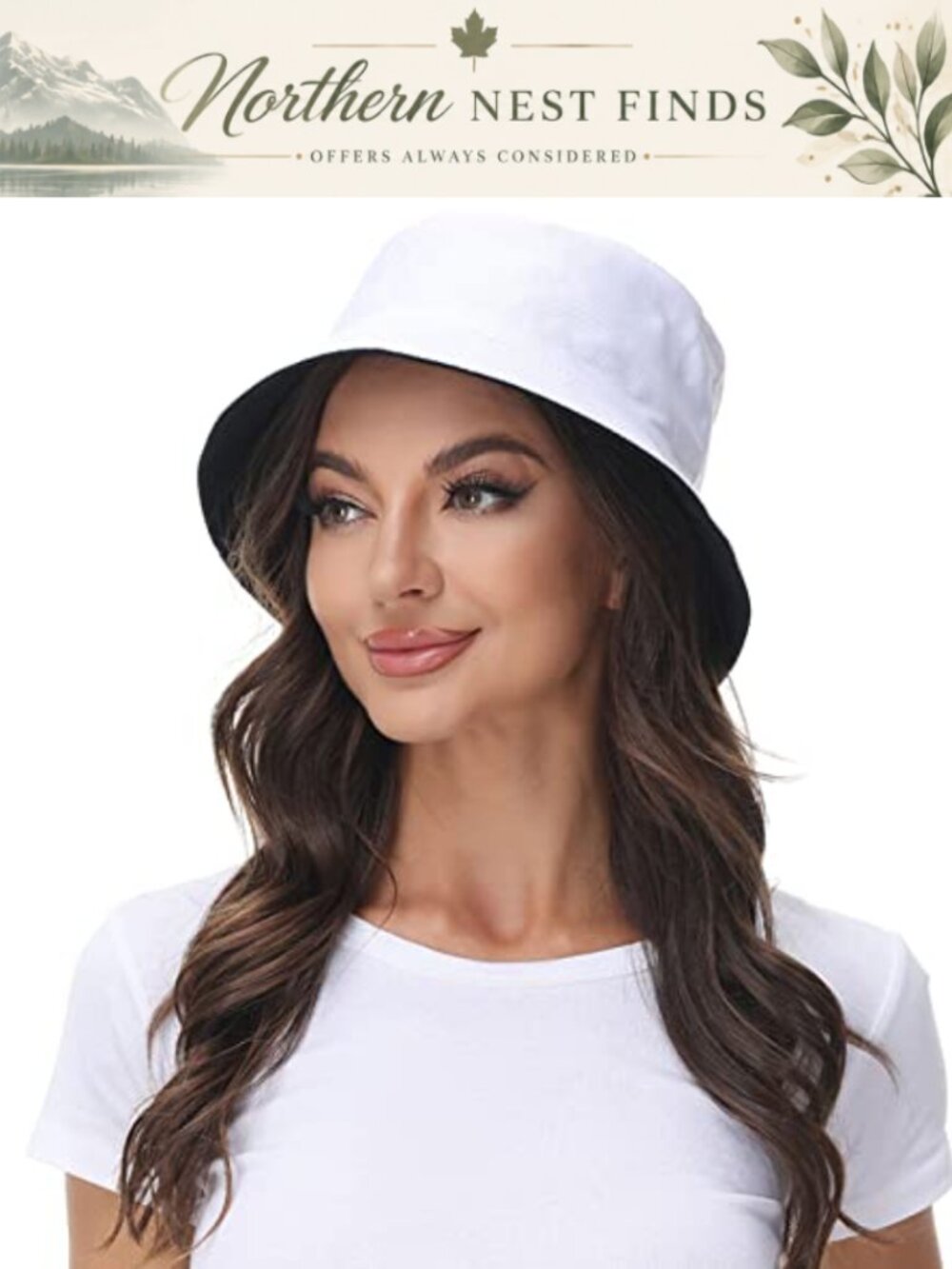 Reversible Packable Bucket Hat UV Protection One Size Women's Sun Hat